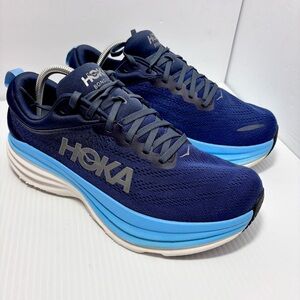 Hoka Men's Bondi 8 Sneaker, Outer Space/All Aboard, 9 W